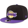 New Era 9fifty Nba Los Angeles Lakers 2-tone Black/purple Snapback Hat 70557044 In Black