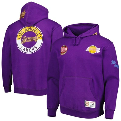 Mitchell & Ness Men's  Purple Los Angeles Lakers City Collection Heritage Hoodie