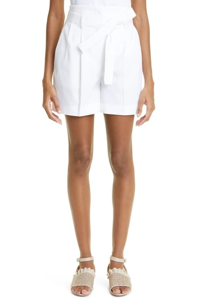 Eleventy Pleated Hollywood Waist Shorts In 01 - White