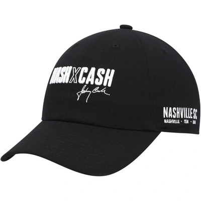 Mitchell & Ness Men's  Black Nashville Sc X Johnny Cash Adjustable Dad Hat