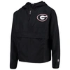 CHAMPION YOUTH CHAMPION BLACK GEORGIA BULLDOGS PACK & GO WINDBREAKER JACKET