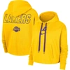 Nike Los Angeles Lakers Courtside  Women's Nba Fleece Pullover Hoodie In Gold