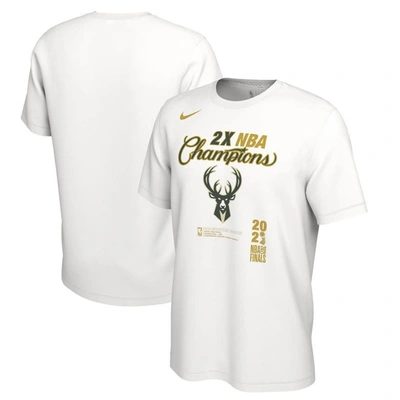 Nike Milwaukee Bucks  Nba T-shirt In White