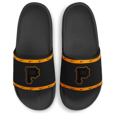 Nike Pittsburgh Pirates Team Off-court Slide Sandals In Black