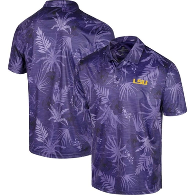 Colosseum Purple Lsu Tigers Palms Team Polo