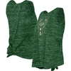 New Era Hunter Green Milwaukee Bucks Space Dye Active Tank Top In Hunter Green
