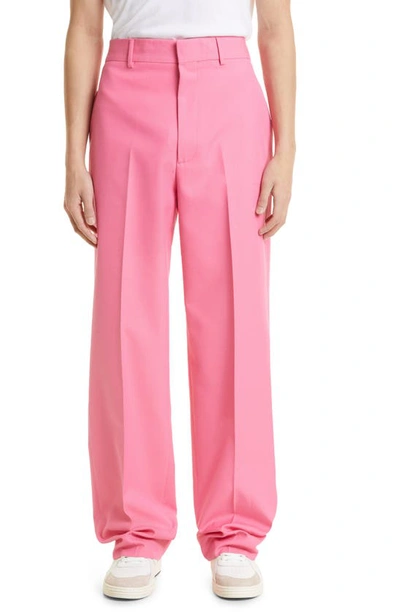 Palm Angels Cotton Blend Suit Pants In Pink