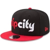 New Era 9fifty Nba Portland Trail Blazers Black/red Snapback Hat 70557057 In Black