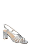 Bella Vita Gretta Womens Slingback Adjustable Strappy Sandals In Silver Leather