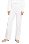 Vince Cropped Wide-leg Lounge Pants In White