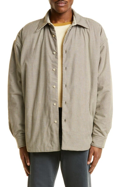 Acne Studios Reversible Check-print Shirt Jacket In Brown,green