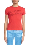 ACNE STUDIOS FOR BETTER FOR WORSE CRYSTAL EMBELLISHED T-SHIRT