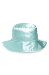 ACNE STUDIOS LOGO EMBROIDERED REVERSIBLE SATIN BUCKET HAT