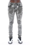 Cult Of Individuality Punk Distressed Super Skinny Jeans In Sheetrock