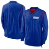 NIKE NIKE ROYAL NEW YORK GIANTS SIDELINE TEAM ID REVERSIBLE PULLOVER WINDSHIRT