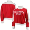 Gameday Couture Crimson Oklahoma Sooners Make It A Mock Sporty Pullover Sweatshirt In Red