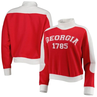 Gameday Couture Red Georgia Bulldogs Make It A Mock Sporty Pullover Sweatshirt
