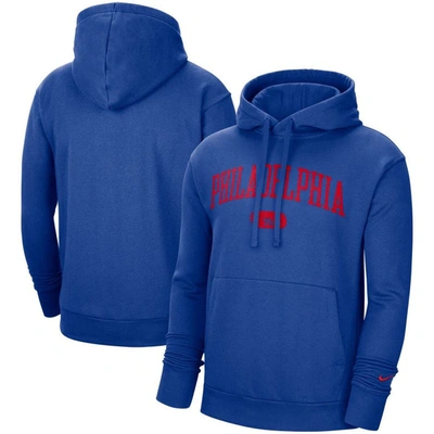 Nike Royal Philadelphia 76ers Heritage Essential Pullover Hoodie