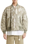 SACAI ERIC HAZE BANDANA PRINT NYLON TWILL BOMBER JACKET