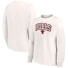 FANATICS FANATICS BRANDED WHITE CHICAGO BULLS TONAL LEOPARD PULLOVER SWEATSHIRT