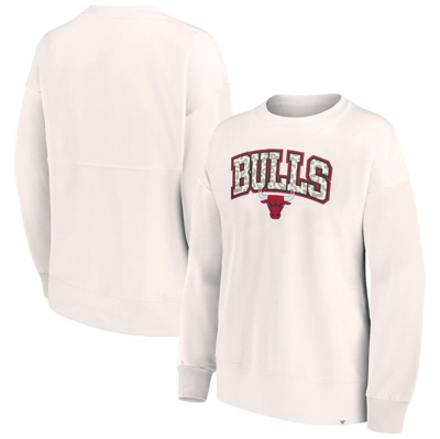 Fanatics Branded White Chicago Bulls Tonal Leopard Pullover Sweatshirt
