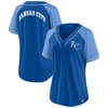 Fanatics Branded Royal Kansas City Royals Ultimate Style Raglan V-neck T-shirt In Royal