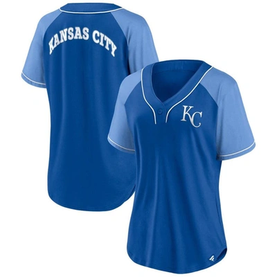 Fanatics Branded Royal Kansas City Royals Ultimate Style Raglan V-neck T-shirt