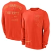 NIKE NIKE ORANGE SAN FRANCISCO GIANTS STATEMENT BALL GAME FLEECE PULLOVER SWEATSHIRT