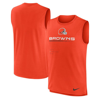 NIKE NIKE ORANGE CLEVELAND BROWNS MUSCLE TRAINER TANK TOP