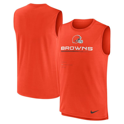 Nike Orange Cleveland Browns Muscle Trainer Tank Top