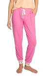 Pj Salvage Fresh & Fruity Banded Hem Pants In Hot Pink