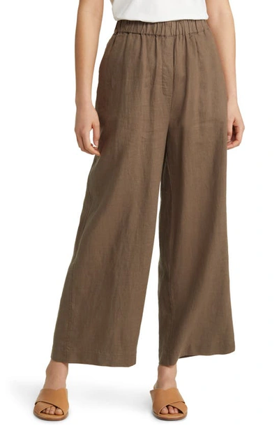 Masai Copenhagen Parini Linen Pull-on Pants In Crocodile