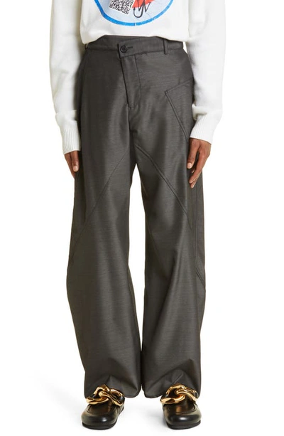 Jw Anderson Weite Hose Twisted In 950 Graphite