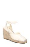 Vince Cecilia Ankle Strap Espadrille Wedge In Marble Cream