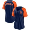 Fanatics Branded Navy Detroit Tigers Ultimate Style Raglan V-neck T-shirt In Navy