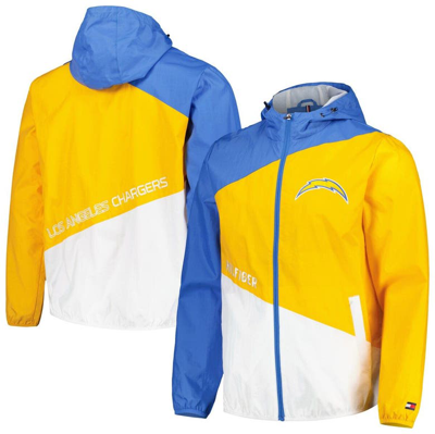 Tommy Hilfiger Men's  Powder Blue, Gold Los Angeles Chargers Bill Full-zip Jacket In Powder Blue,gold