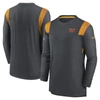 Nike Charcoal Washington Commanders Sideline Tonal Logo Performance Player Long Sleeve T-shirt In Charcoal