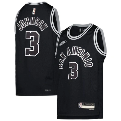 Nike Kids' Youth  Keldon Johnson Black San Antonio Spurs 2022/23 Swingman Jersey