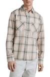 Rag & Bone Gus Checked Cotton Oxford Shirt In Whitepld