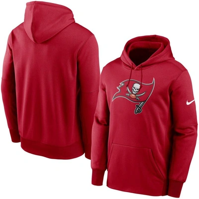 Nike Red Tampa Bay Buccaneers Fan Gear Primary Logo Therma Performance Pullover Hoodie