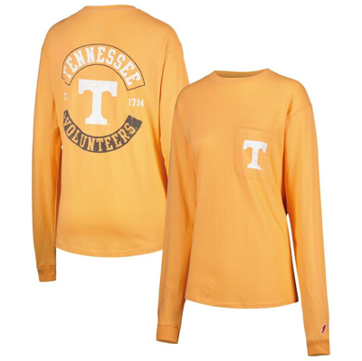 League Collegiate Wear Tennessee Orange Tennessee Volunteers Oversized Pocket Long Sleeve T-shirt