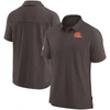 NIKE NIKE BROWN CLEVELAND BROWNS SIDELINE LOCKUP PERFORMANCE POLO