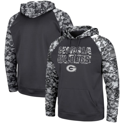 Colosseum Charcoal Georgia Bulldogs Oht Military Appreciation Digital Camo Pullover Hoodie