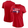 Nike Red Philadelphia Phillies 2022 World Series Authentic Collection Dugout T-shirt In Red