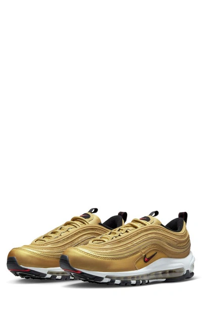 Nike Air Max 97 Sneaker In Metallic Gold/ Red/ Black