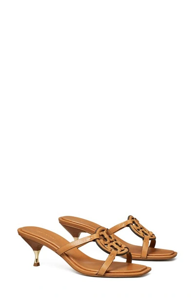 Tory Burch Geo Bombe Miller Kitten-heel Sandals In Brown