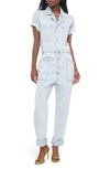Pistola Grover Denim Utility Jumpsuit In Breeze