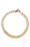 Versace Gold Crystal Tiles Necklace