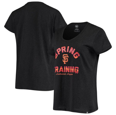 47 ' Heathered Black San Francisco Giants Spring Training Arch Scoop Neck T-shirt