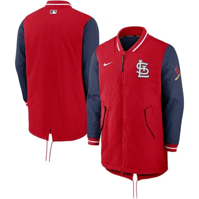 Nike Red St. Louis Cardinals Dugout Performance Full-zip Jacket
